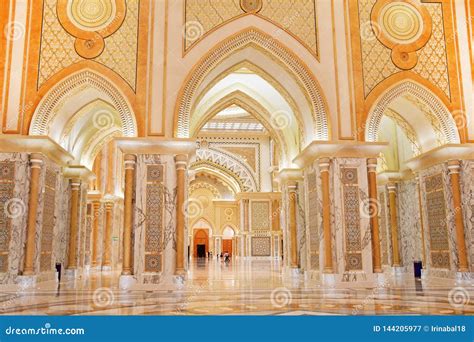 Abu Dhabi, United Arab Emirates, March, 19, 2019. Presidential Palace, Palace of Qasr Al-Watan ...