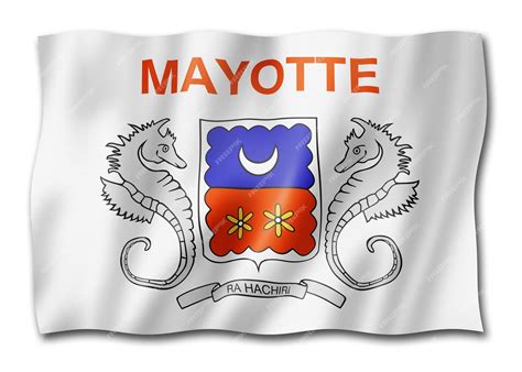 Drapeau de Mayotte Territoires d'outre-mer français | Photo Premium