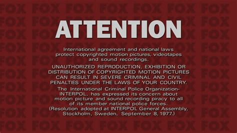 Image - 20th Century FOX FBI Warning Screen 3b.jpg | The FBI Warning ...