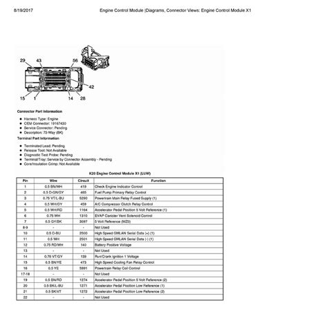 Engine Control Module _Diagrams, Connector Views_ Engine Control Module ...