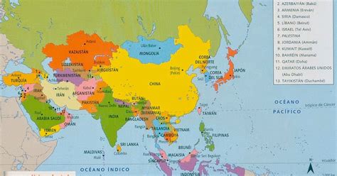 Los historiantes: 3ºESO: Activity map of Asia