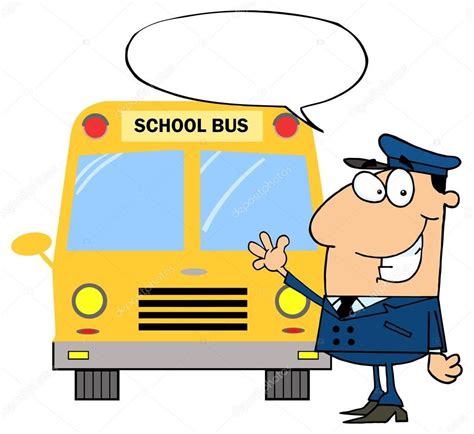 Cartoon school bus driver — Stock Vector © HitToon #61082353 Cartoon School Bus, Bus Cartoon ...