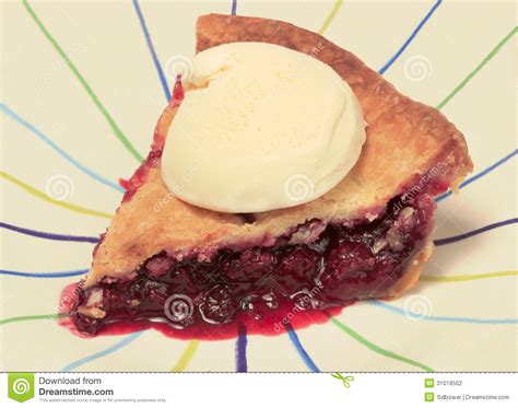 Homemade Wild Blackberry Pie with Ice Cream Stock Photo - Image of blackberry, baking: 31018502