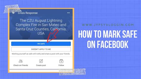 How to mark safe on Facebook - YouTube