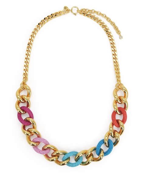 Juicy couture Color Me In Couture Chain Necklace in Metallic | Lyst