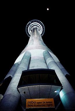 Night view of Skytower New Zealand photo