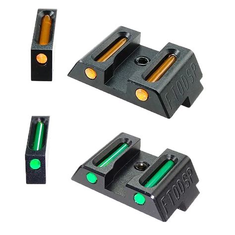 FTODSP Fiber Optic Front and Rear Handgun Sights for Glock standard models Pistols-in ...