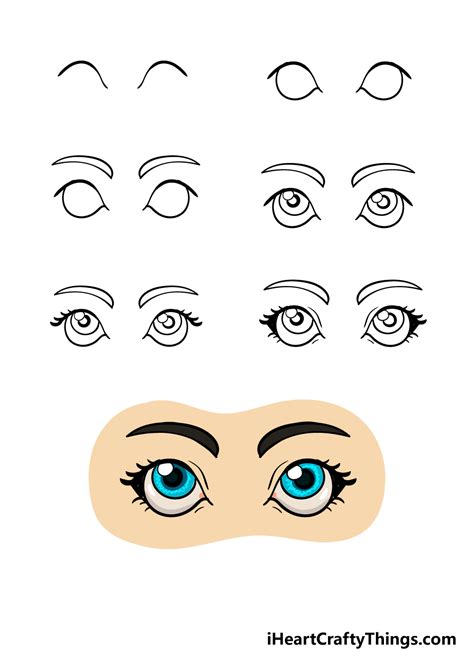 How To Draw Cartoon Eyes Step By Step : Draw Eyes Easy Drawing Tutorial ...