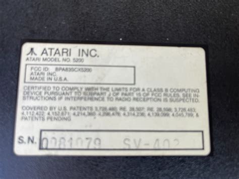 Vintage Atari 5200 Game Console Untested | eBay