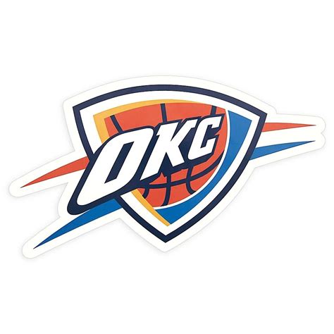 NBA Oklahoma City Thunder Logo Small Outdoor Decal Multi | Oklahoma ...