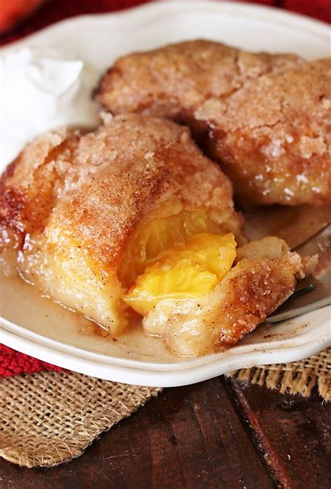 Crescent Roll Peach Dumplings | The Kitchen is My Playground