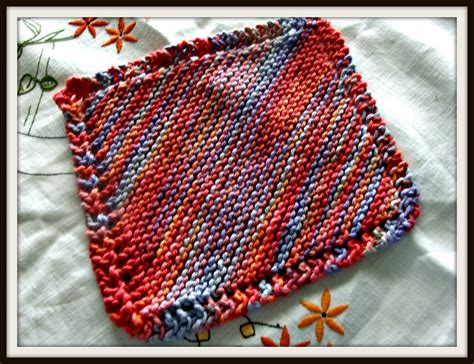 Knit Dishcloth Patterns Free Diagonal