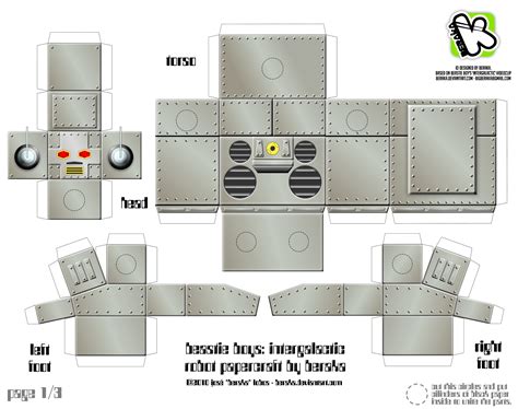 Intergalactic Robot Papercraft by beraka on DeviantArt