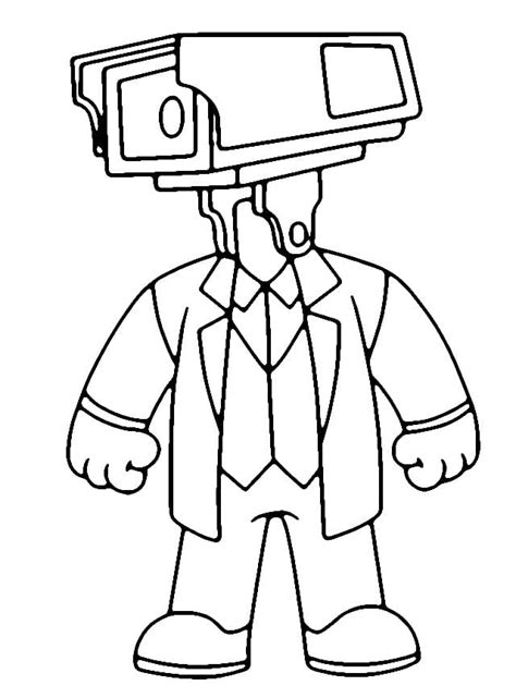 Skibidi Toilet Speakerman and Cameraman coloring page - Download, Print ...