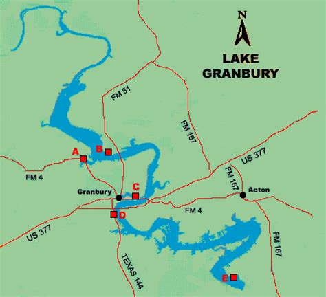 Lake Granbury Depth Map - Draw A Topographic Map