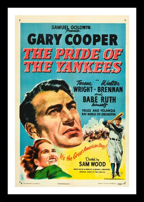 5997 The pride of the Yankees movie Poster.Interior design.Wall ...