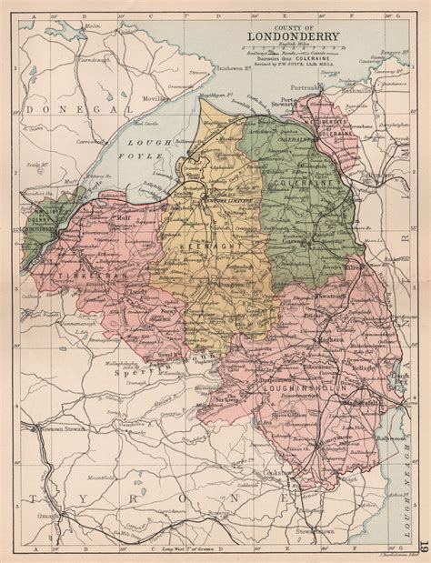 CO. LONDONDERRY. Antique county map. Ulster. Northern Ireland ...