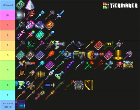 Terraria - Magic Weapons Tier List (Community Rankings) - TierMaker