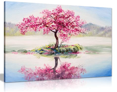 Cherry Blossom Tree Painting On Wall