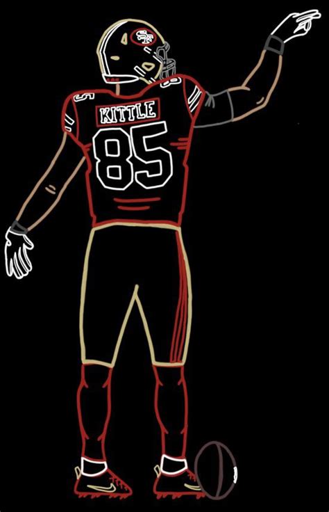 George Kittle neon design of his first touchdown celebration : r/49ers