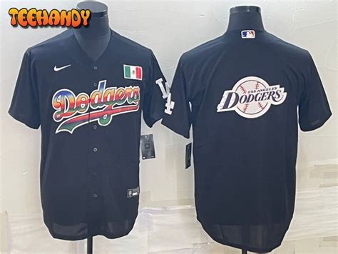 Los Angeles Dodgers Black Mexico Flag Team Logo Edition Replica Jersey