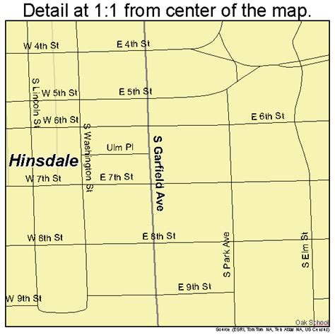 Hinsdale Illinois Street Map 1735307