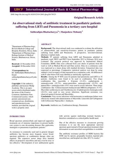 (PDF) An observational study of antibiotic treatment in paediatric ...