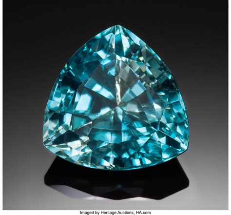 FINE GEMSTONE: BLUE ZIRCON - 11.38 CT.. Cambodia . ... Gems Faceted | Lot #73139 | Heritage Auctions