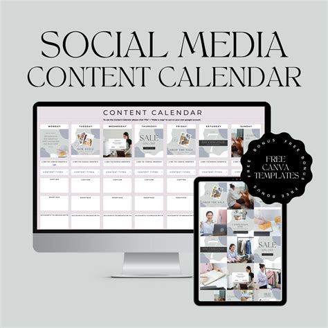 Social Media Marketing Calendar Template