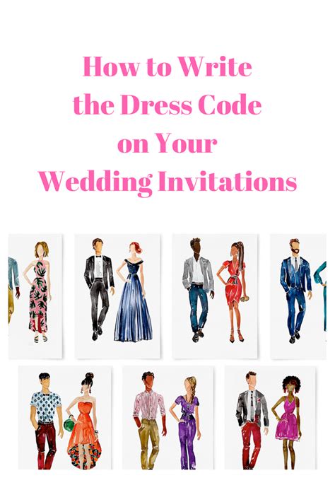 How To Write the Dress Code on Your Wedding Invitations | Dress code wedding, Wedding dress code ...