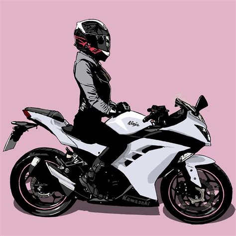 Badass Motorcycle Art by Kamu666 | Anime motorcycle, Motorcycle artwork ...