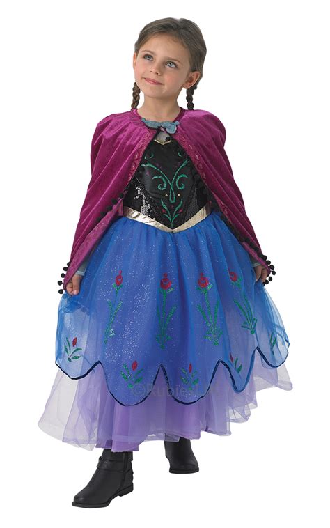 Disney Premium Anna Frozen Girls Fancy Dress Princess Kids Childs ...