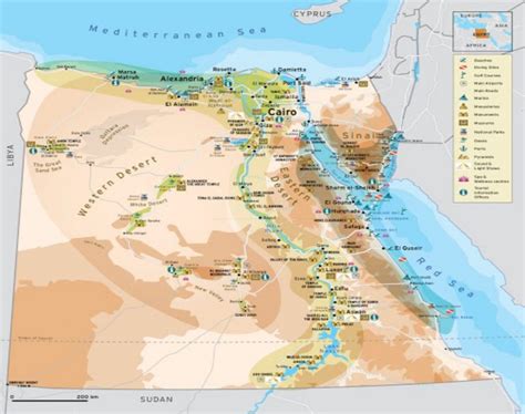 Egypt Maps | Tourist Attractions Maps | Egypt Pyramids Tours