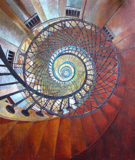 Spiral Staircase Painting by Elizabeth D'Angelo - Fine Art America