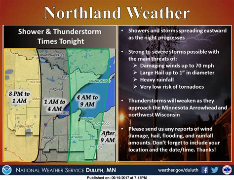 NWS Duluth on Twitter: "Severe weather chances for the overnight. Have your multiple means of ...