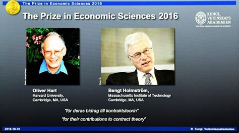 Contract Theory Earns Pair Nobel Economics Prize - I24NEWS