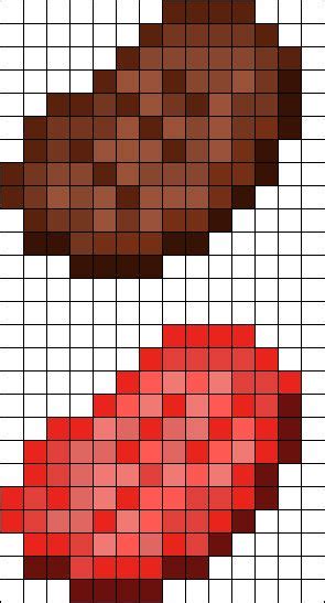 a cross stitch pattern with an image of a chocolate cupcake on the top and bottom