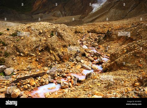 Mount papandayan Crater Eruption, Garut, West Java, Indonesia Stock ...