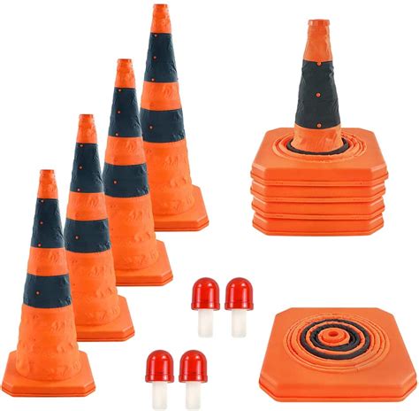 28 inch Collapsible Traffic Cones with LED – Product Testing Group