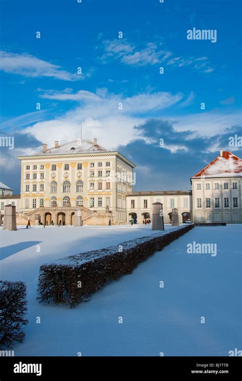 Nymphenburg palace in winter snow, Munich,Germany Stock Photo - Alamy