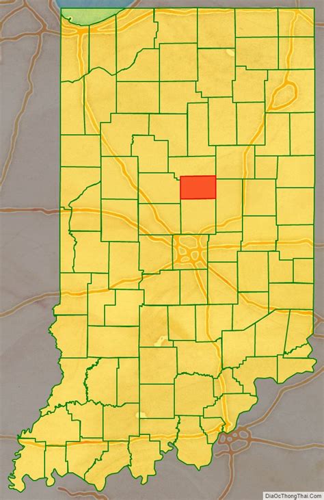 Map of Tipton County, Indiana - Địa Ốc Thông Thái