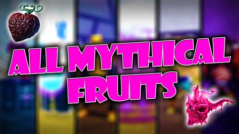 All Mythical Fruits Showcase | Fruit Battlegrounds Roblox - YouTube