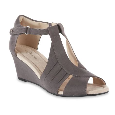 I Love Comfort Women's Wanda Wedge Dress Sandal - Gray