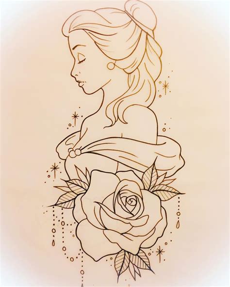 Available design! #belle #beautyandthebeast #beautyandthebeasttattoo # ...