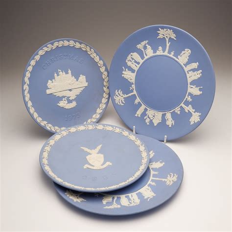 Four Wedgwood Blue Jasperware Plates, - Lot 1098322 | ALLBIDS