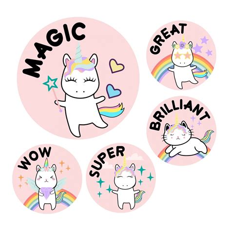 144 Unicorn Reward Stickers for School Teachers, Children 30mm - Etsy