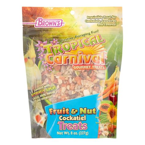 Brown's Tropical Carnival Fruit & Nut Cockatiel Bird Treats, 8 Oz - Walmart.com - Walmart.com