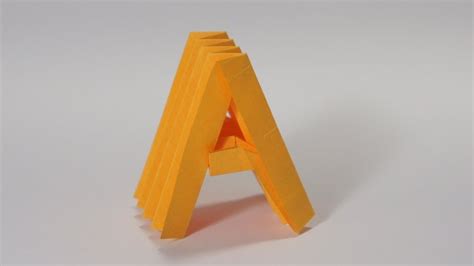 Origami Letter 'A' - YouTube