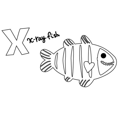 X Ray Fish Coloring Page - Coloring Home