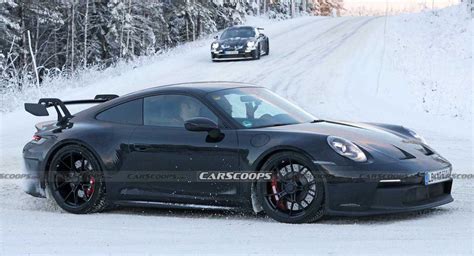 Facelifted 2024 Porsche 911 GT3, Touring And New ST Spotted Holding Their Own Winter Sports ...